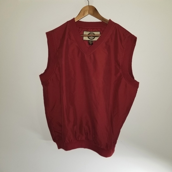 North End Micro Plus Men's Golf Vest Size L Chili Red All Climate Wear - Picture 2 of 9